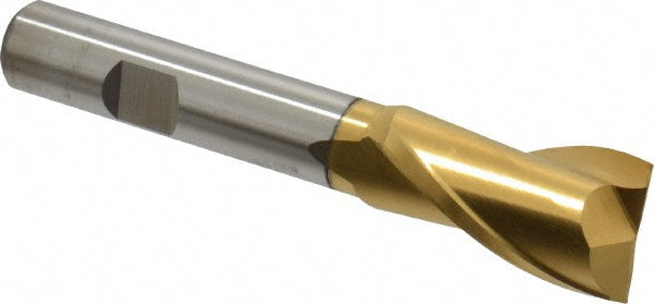 3/4" 2-Flute High Speed Steel Square End Mill, TiN - Cleveland C33783