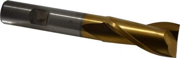 11/16" 2-Flute High Speed Steel Square End Mill, TiN - Cleveland C33781