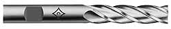 13/32" 4-Flute High Speed Steel Square End Mill, TiCN - Cleveland C33413