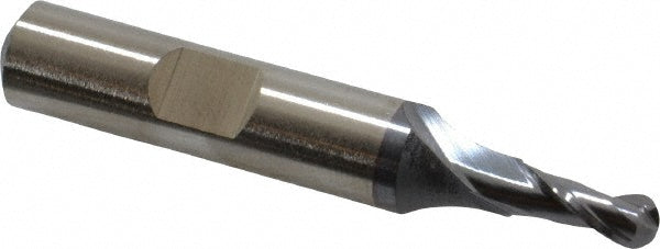 3/16" 2-Flute High Speed Steel Ball End Mill, TiCN - Cleveland C39028