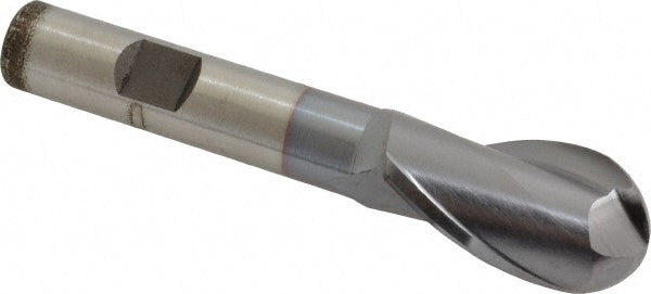 3/4" 2-Flute High Speed Steel Ball End Mill, TiCN - Cleveland C39037