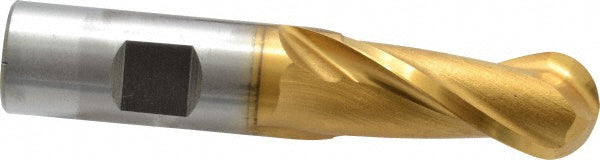 3/4" 2-Flute High Speed Steel Ball End Mill, TiN - Cleveland C39021