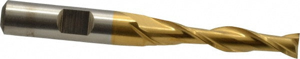 9/32" 2-Flute High Speed Steel Square End Mill, TiN - Cleveland C39081