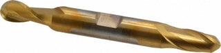 5/16" 2-Flute High Speed Steel Ball End Mill, TiN - Cleveland C39148