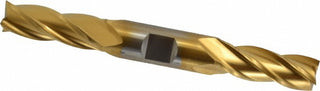 9/16" 4-Flute High Speed Steel Square End Mill, TiN - Cleveland C33085