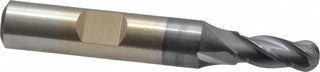 1/4" 4-Flute High Speed Steel Ball End Mill, TiCN - Cleveland C33313