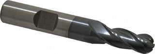 5/16" 4-Flute High Speed Steel Ball End Mill, TiCN - Cleveland C33314