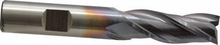 1/2" 3-Flute High Speed Steel Square End Mill, TiCN - Cleveland C39713
