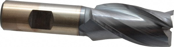 1" 3-Flute High Speed Steel Square End Mill, TiCN - Cleveland C39721