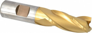 3/4" 3-Flute High Speed Steel Square End Mill, TiN - Cleveland C39686