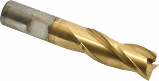 11/16" 3-Flute High Speed Steel Square End Mill, TiN - Cleveland C39685