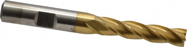 5/16" 4-Flute High Speed Steel Square End Mill, TiN - Cleveland C33388
