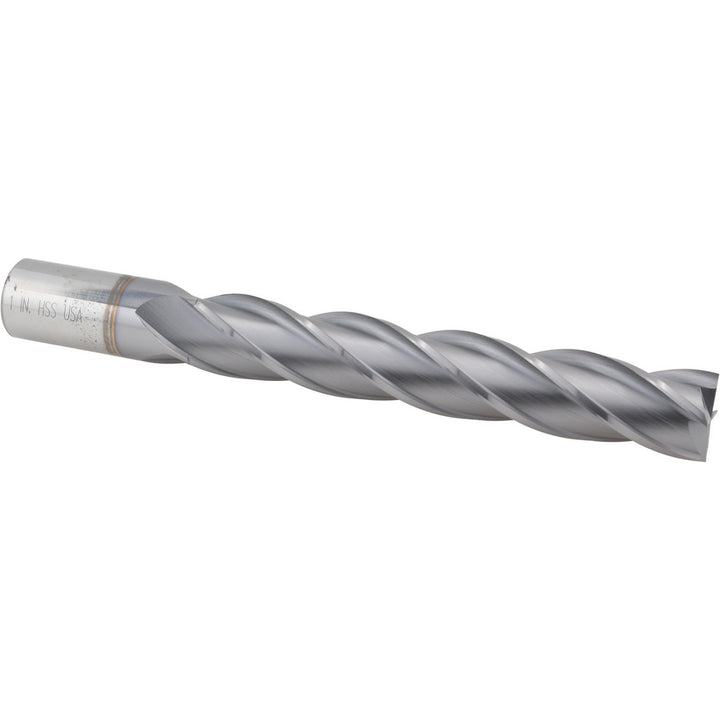 1" 4-Flute High Speed Steel Square End Mill, TiCN - Cleveland C33471