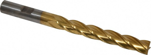 3/8" 4-Flute High Speed Steel Square End Mill, TiN - Cleveland C33444
