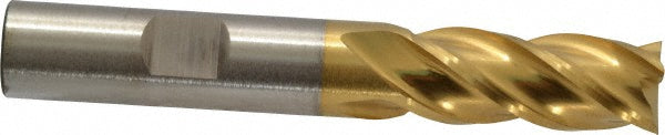 1/2" 4-Flute Powdered Metal Square End Mill, TiN - Cleveland C31972