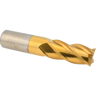 7/8" 4-Flute Powdered Metal Square End Mill, TiN - Cleveland C31979