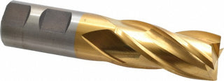 1" 4-Flute Powdered Metal Square End Mill, TiN - Cleveland C31981