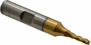 1/8" 4-Flute Cobalt Square End Mill, TiN - Cleveland C32574