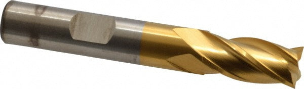 3/8" 4-Flute Cobalt Square End Mill, TiN - Cleveland C32589