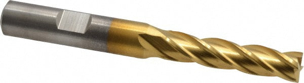 5/16" 4-Flute Cobalt Square End Mill, TiN - Cleveland C32657