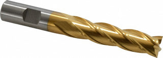 5/8" 4-Flute Cobalt Square End Mill, TiN - Cleveland C32664