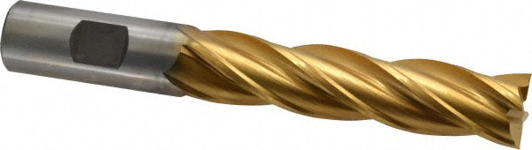 3/4" 4-Flute Cobalt Square End Mill, TiN - Cleveland C32665