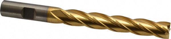 1/2" 4-Flute Cobalt Square End Mill, TiN - Cleveland C32708