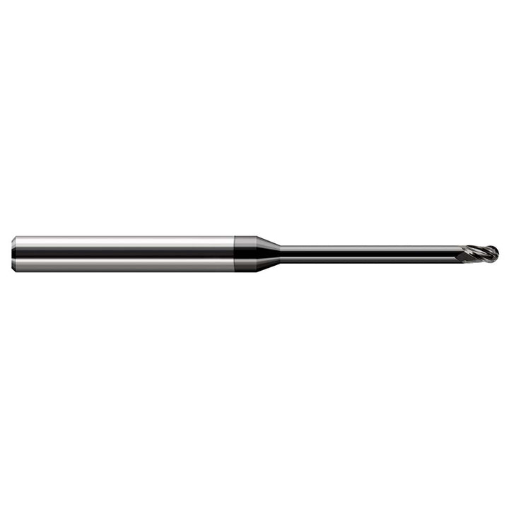 0.0100in" 3-Flute Solid Carbide Ball End Mill, Amorphous Diamond - Harvey Tool 35610-C4