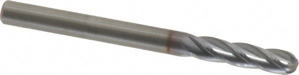 1/8" 4-Flute Solid Carbide Ball End Mill, TiCN - OSG 404-1250-BN08