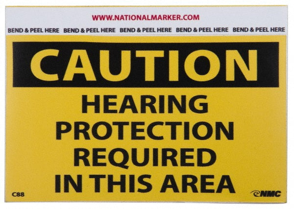 Caution - Hearing Protection Required in This Area Label - AccuformNMC C88AP