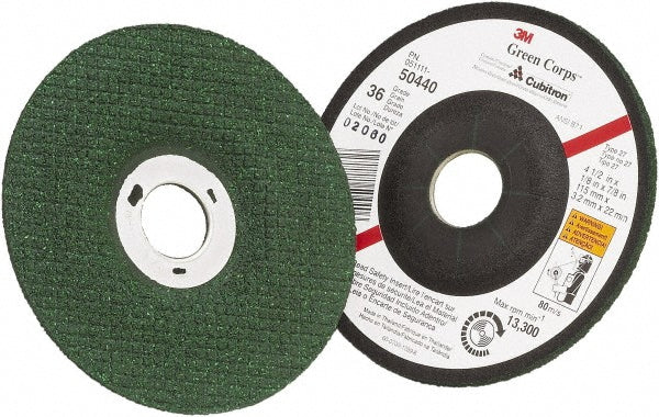 4-1/2 x 1/8" 36-Grit Ceramic Grinding & Cutoff Wheel - 3M 7000118590