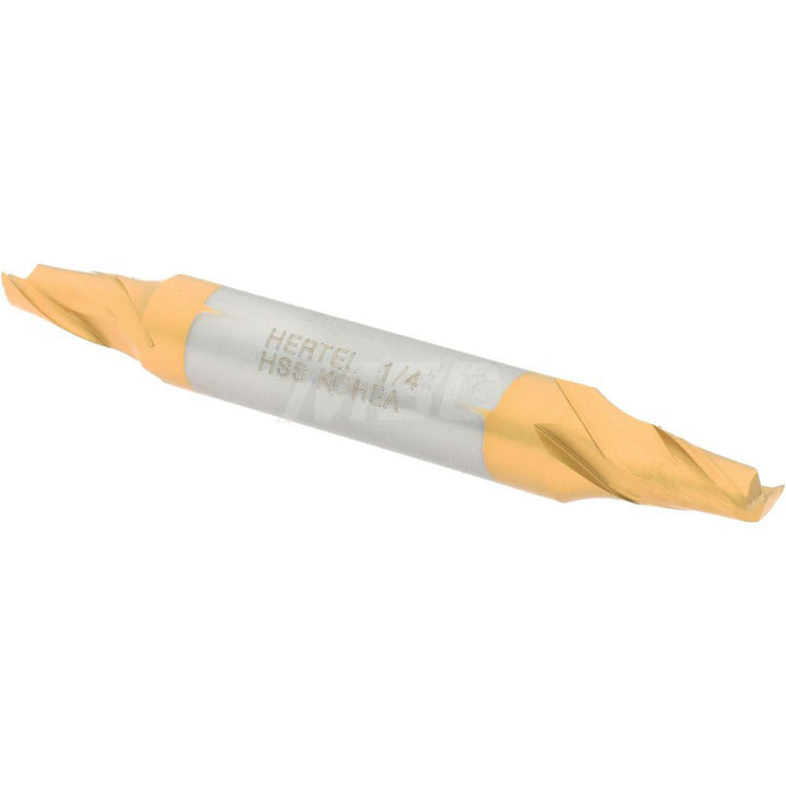 1/4" 2-Flute High Speed Steel Square End Mill, TiN - Hertel E899921320