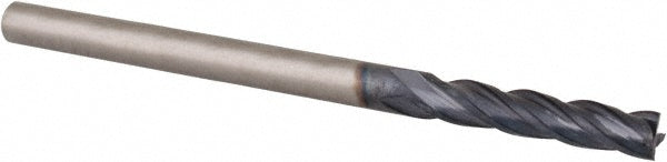 1/8" 4-Flute Solid Carbide Square End Mill, TiAlN - Accupro EM15300801