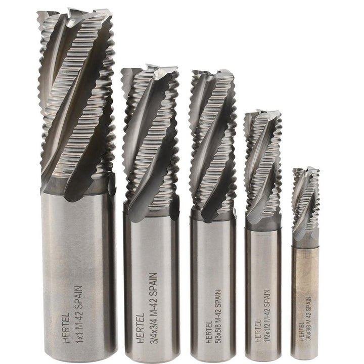 1; 1/2; 3/4; 3/8; 5/8" 4-Flute Cobalt End Mill Sets - Hertel 87646634
