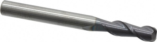1/4" 2-Flute Solid Carbide Corner Radius End Mill, AlTiN - Accupro 12181351