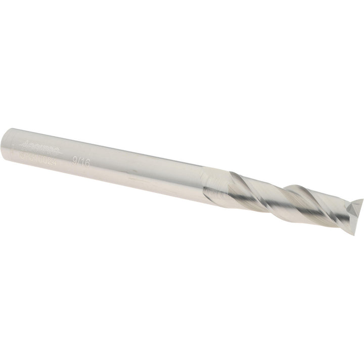 9/16" 2-Flute Solid Carbide Square End Mill - Accupro 12181824