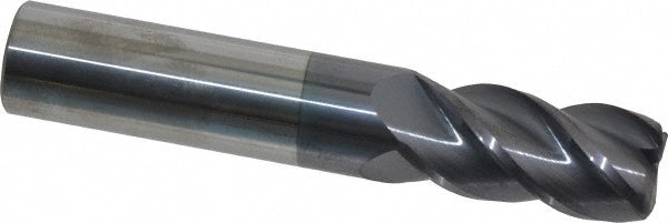 5/8" 4-Flute Solid Carbide Corner Radius End Mill, AlTiN - Accupro 12182644