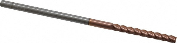 1/8" 4-Flute Solid Carbide Corner Radius End Mill, TiCN - Accupro 12183193