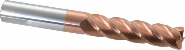 3/4" 4-Flute Solid Carbide Corner Radius End Mill, TiCN - Accupro 12183379