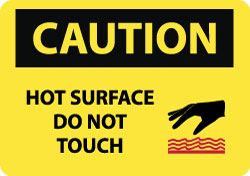 Caution - Hot Surface - Do Not Touch Sign - AccuformNMC C525PB