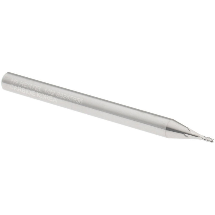 1/32" 4-Flute Solid Carbide Square End Mill - Hertel 750030