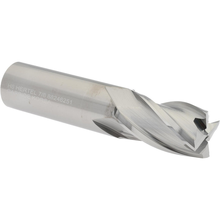 7/8" 4-Flute Solid Carbide Square End Mill - Hertel 750198