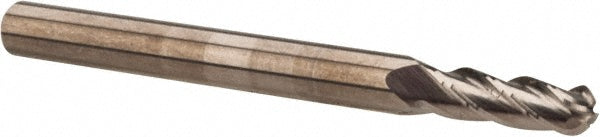 7/64" 4-Flute Solid Carbide Ball End Mill - Hertel E5250007