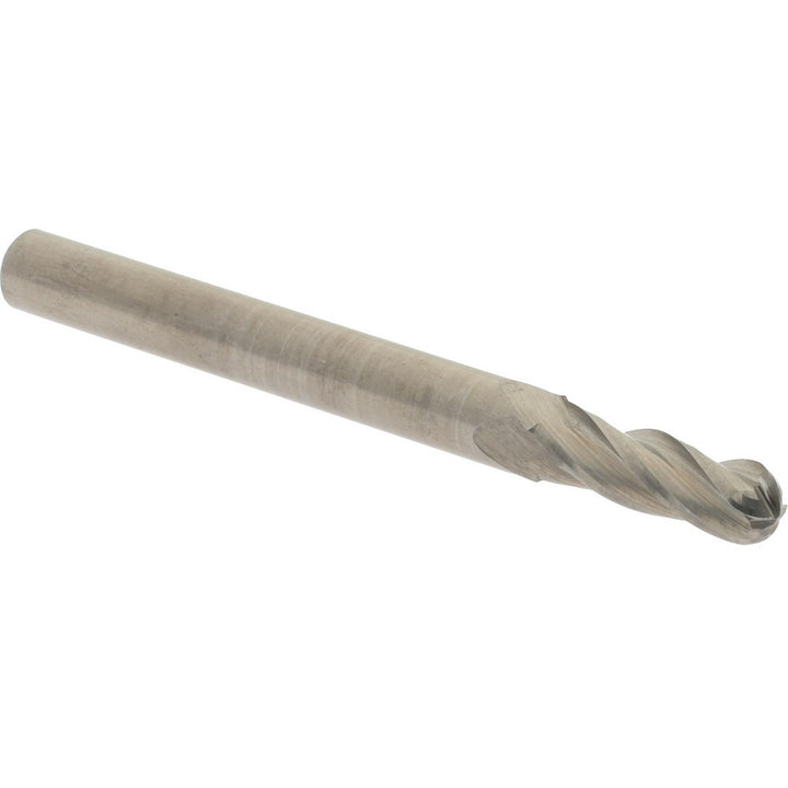 11/64" 4-Flute Solid Carbide Ball End Mill - Hertel E5250010