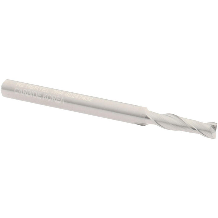 7/64" 2-Flute Solid Carbide Square End Mill - Hertel 750146