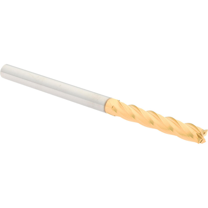 1/4" 4-Flute Solid Carbide Square End Mill, TiN - Hertel 750378