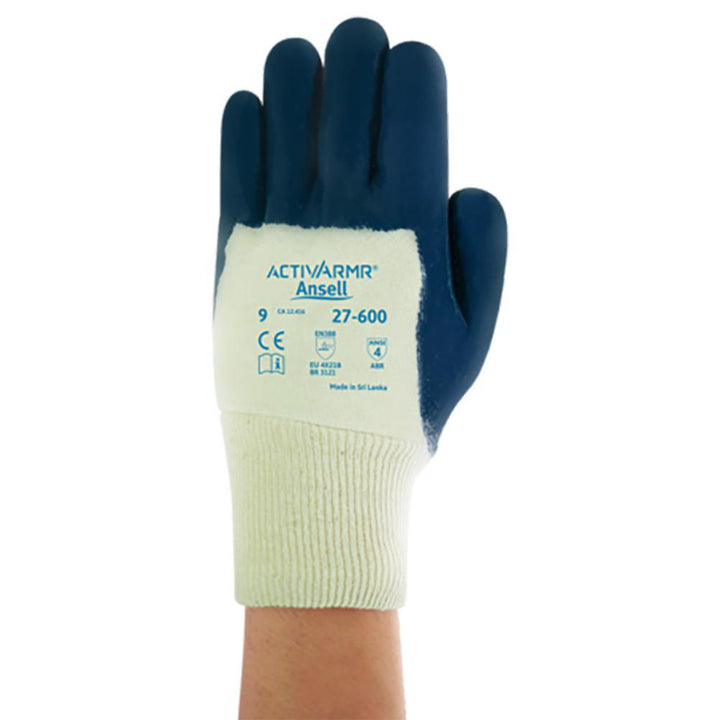 Blue; White Industrial Gloves - Ansell 205857