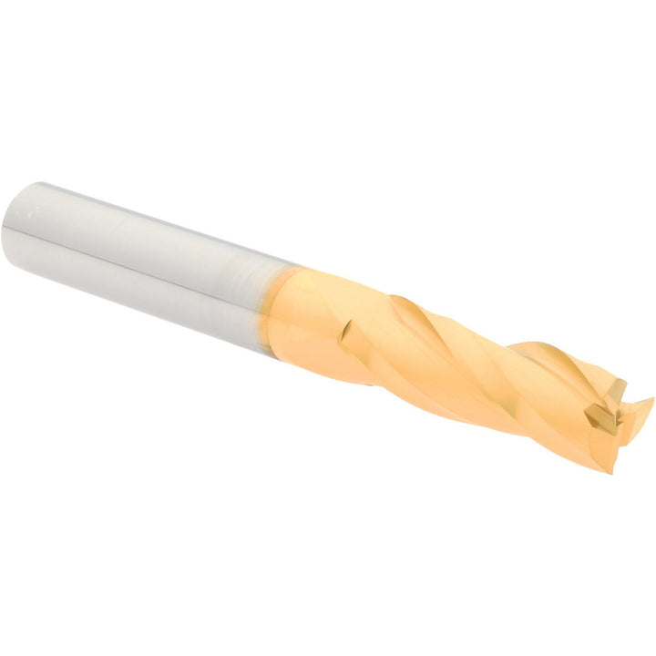 3/8" 3-Flute Solid Carbide Square End Mill, TiN - Hertel 750617