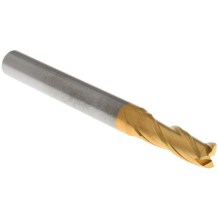 7/32" 3-Flute Solid Carbide Square End Mill, TiN - Hertel 750797