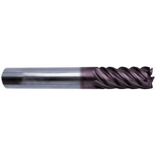 1/2" 5-Flute Solid Carbide Corner Radius & Corner Chamfer End Mill, TiAlN - Guhring 9042630127000
